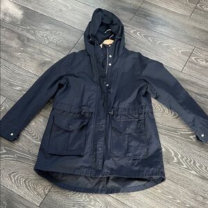 J. Crew Navy Utility Jacket with Hood